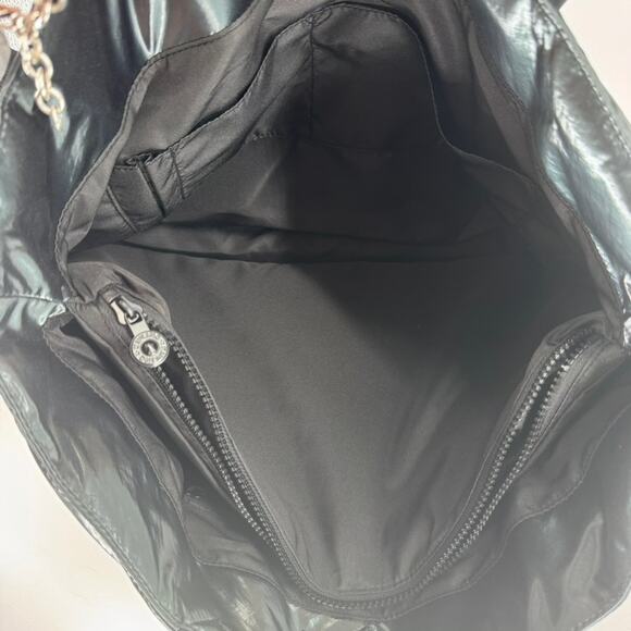 KIpling Tote Bag Colissa Black Metallic Laptop - Picture 7 of 8